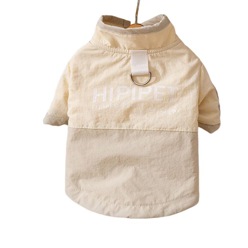 Color Block Outdoor Dog Jacket Warm Padded Coat For Small Breed Dogs Winter Windproof Pet Apparel Cozy Fleece Lined Puppy Clothing