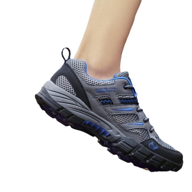 Atmungsaktive Herrenschuhe für Frühling und Sommer, Einzelmesh, Outdoor-Sportschuhe, Wanderschuhe für Paare, rutschfeste Offroad-Wanderschuhe