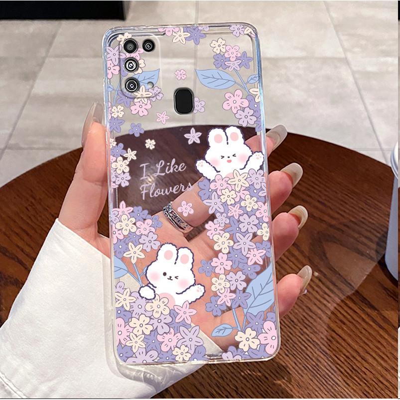 Case For Samsung Galaxy M31 M21s M21 M30s Clear Luxury Cute Cat Love Rabbit Funny Silicone TPU Soft Shell Phone Case Back Cover
