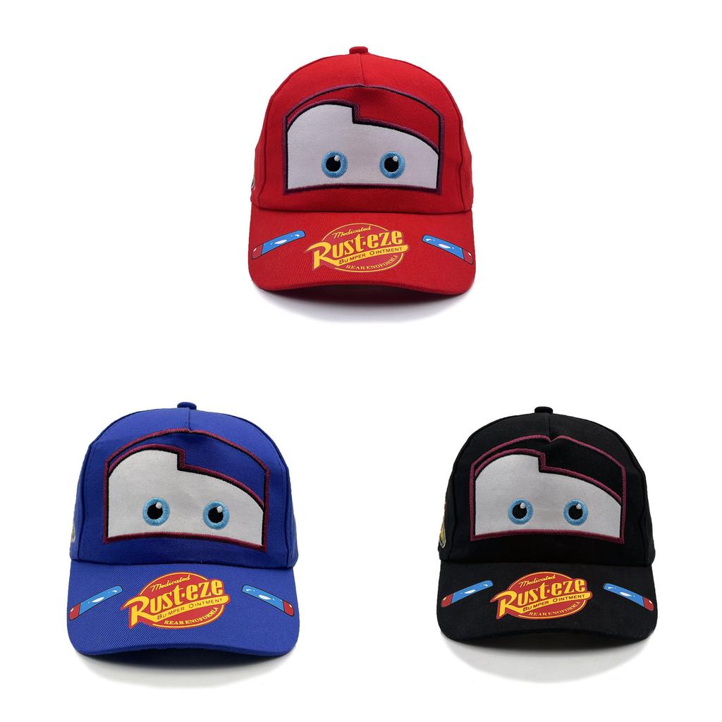 Cars Children Pattern Cotton Baseball Hat With Short Brim Sunblock Summer For