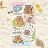 New Capibara Beach Towel Cute Capybara Soft Beach Towel Microfiber Cartoon Printed Towel Comfortable Soft Beach Towel