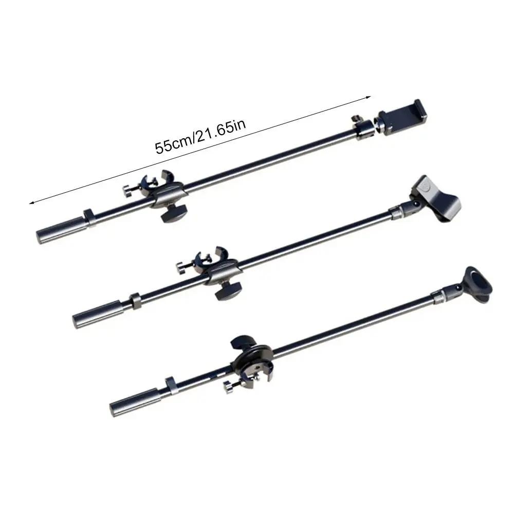 1Pcs New 55cm Rotating Microphone Stand Crossbar Arms Designed 3/8 Thread Mic Clip Cross Bar Adjustable Phone Holder