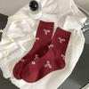 Ladies Spring and Autumn New Style Bowtie Love Sweet Tube Socks