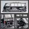 1/32 Scale T1 Bus Zinc Alloy Car Model, Simulated Sound and Light Children's Toys, Boys' Holiday Gift Car Model Ornaments
