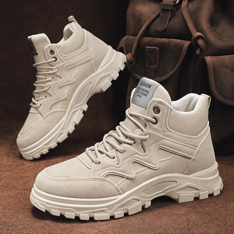 Martin Boots Autumn High-top British Style Retro Medium-top Boots Outdoor Sports Mountaineering Desert Combat Boots