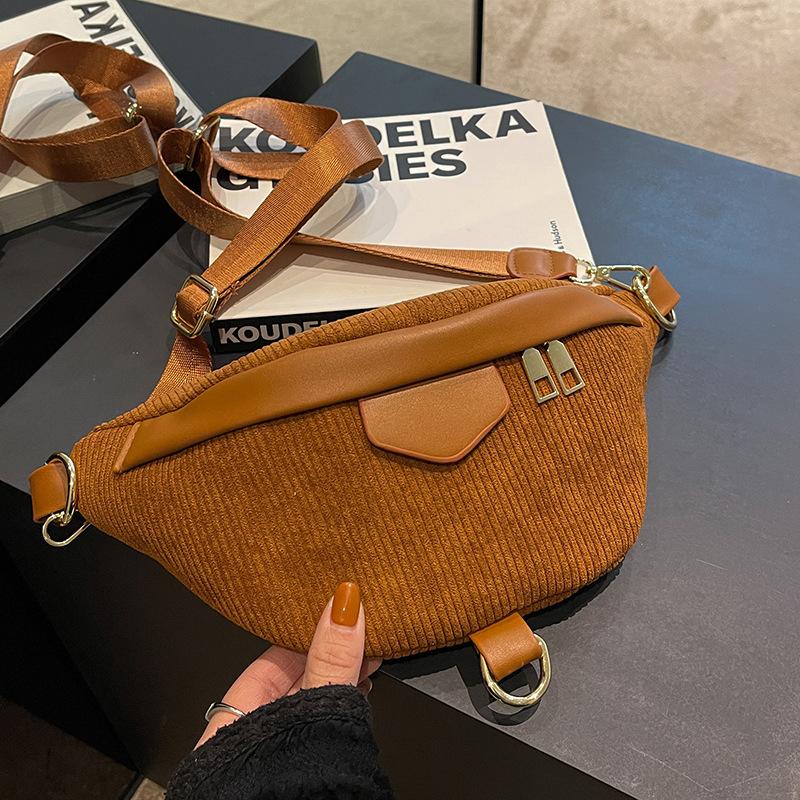 Modetrend Damen Hüfttaschen Einfache Einfarbige Große Kapazität Studenten Gürteltaschen Street Style Cool Girl Crossbody Brusttasche