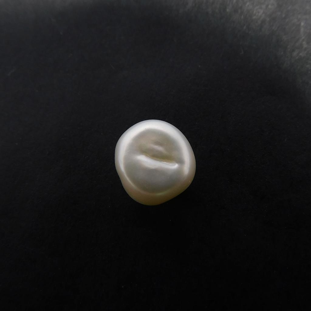 2.25 Ct White Mabe Natural Pearl Loose Gem Sea CERTIFIED Excellent Round Cut p-3014-h
