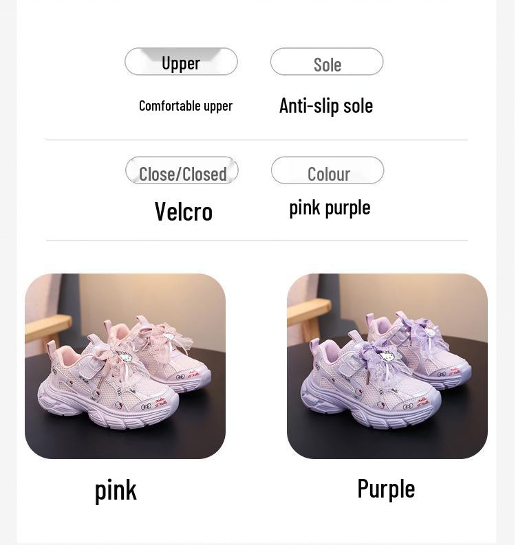 2026 Girls' Double Mesh Sports Shoes: Stylish & Cute Casual Sneakers for Spring/Autumn