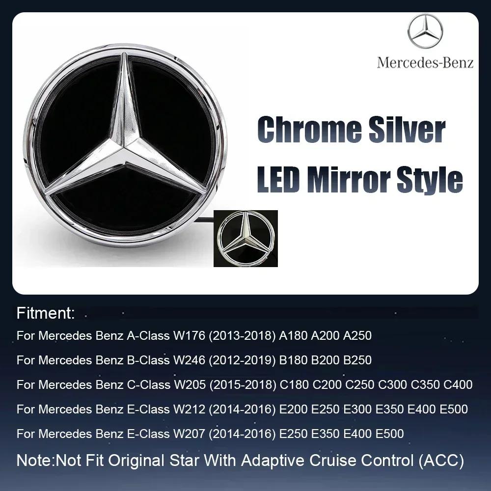 Autoaufkleber für Benz für Mercedes Benz W176 W246 W205 W212 W207 W217 W251 R231 W166 X166 X156 Silber und Schwarz Frontgrill Neu