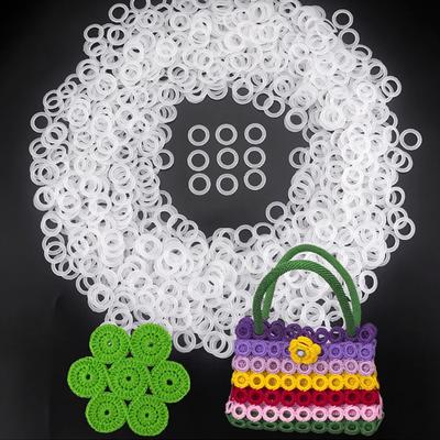 20/40/60 Stück Kunststoff Häkelring O-Ring Geeignet für DIY Bastelbedarf Häkeln Stricken Tasche, Taschenzubehör Bastelbedarf