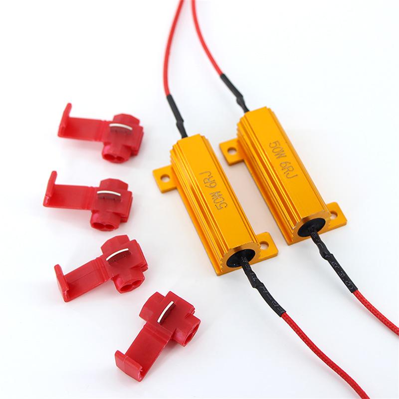 50W Load Resistor LED Set 6 8 10 Ballast Relay for Car Motorcycle Turn Signal Fast Flash Fixing