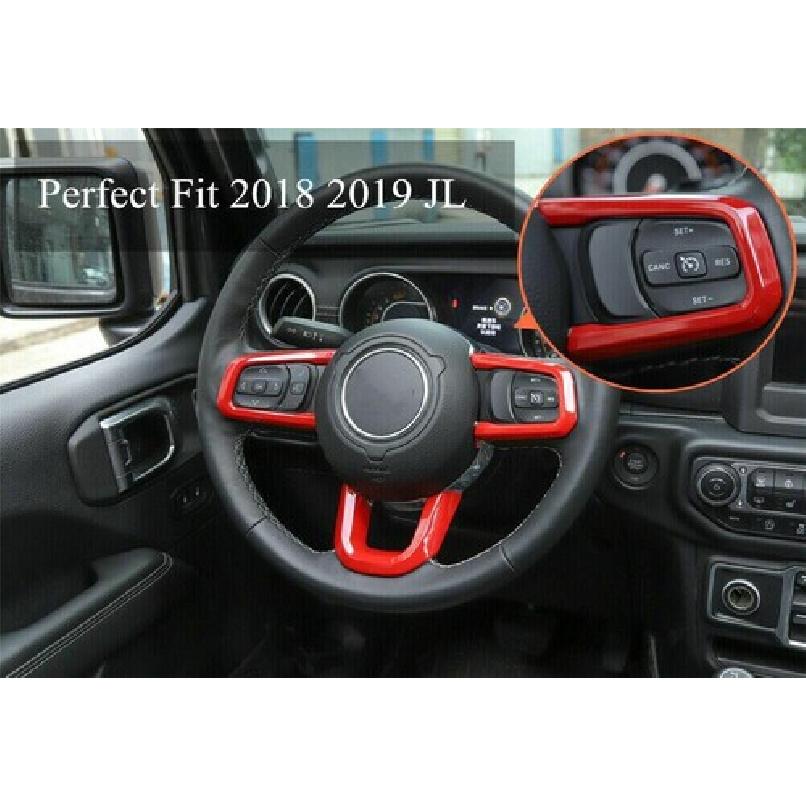 for Jeep Wrangler JL 2018- Interior Accessories Steering Wheel Cover Trim