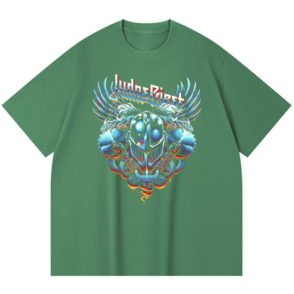 T-shirt Heavy Metal 100% Cotone 230 Gsm Stampa Band Rock Musica Popolare Unisex T-shirt Pesante in Cotone