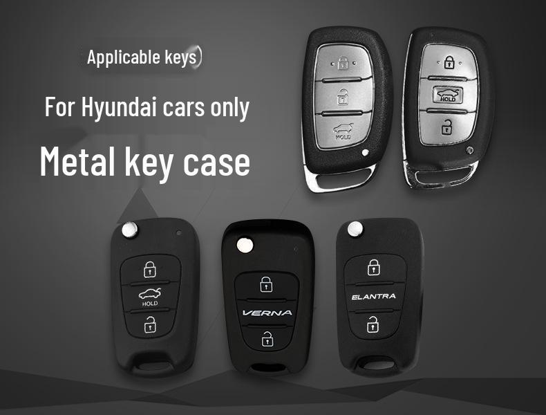 Hyundai Mistra, Elantra, ix35, Santa Fe, Sonata 9, Tucson Genuine Leather Car Key Cover