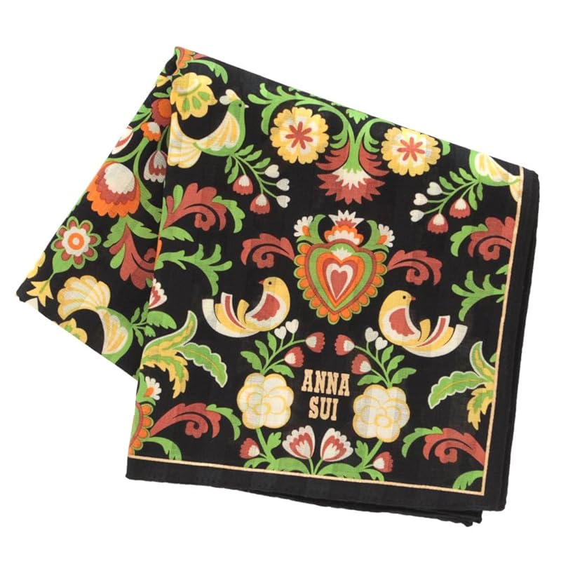 

[ANNA SUI] Anna Sui printed handkerchief Arabesque pattern (yellow) [100% cotton] lady ladies Approximately 50cm 109024-0005-03
