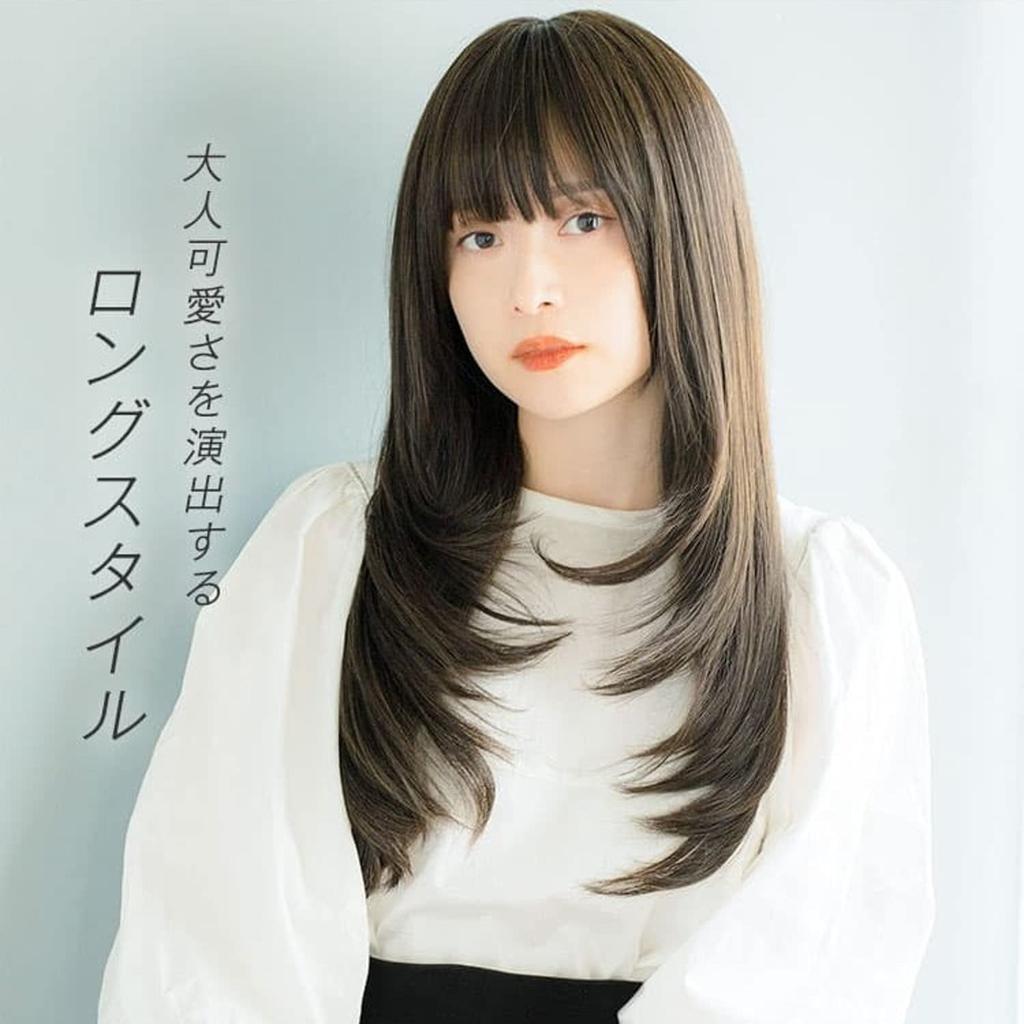 Wig Full Wig 4 Colors M Size Michelle Long Dark [Linea Storia] (Rich Brown)