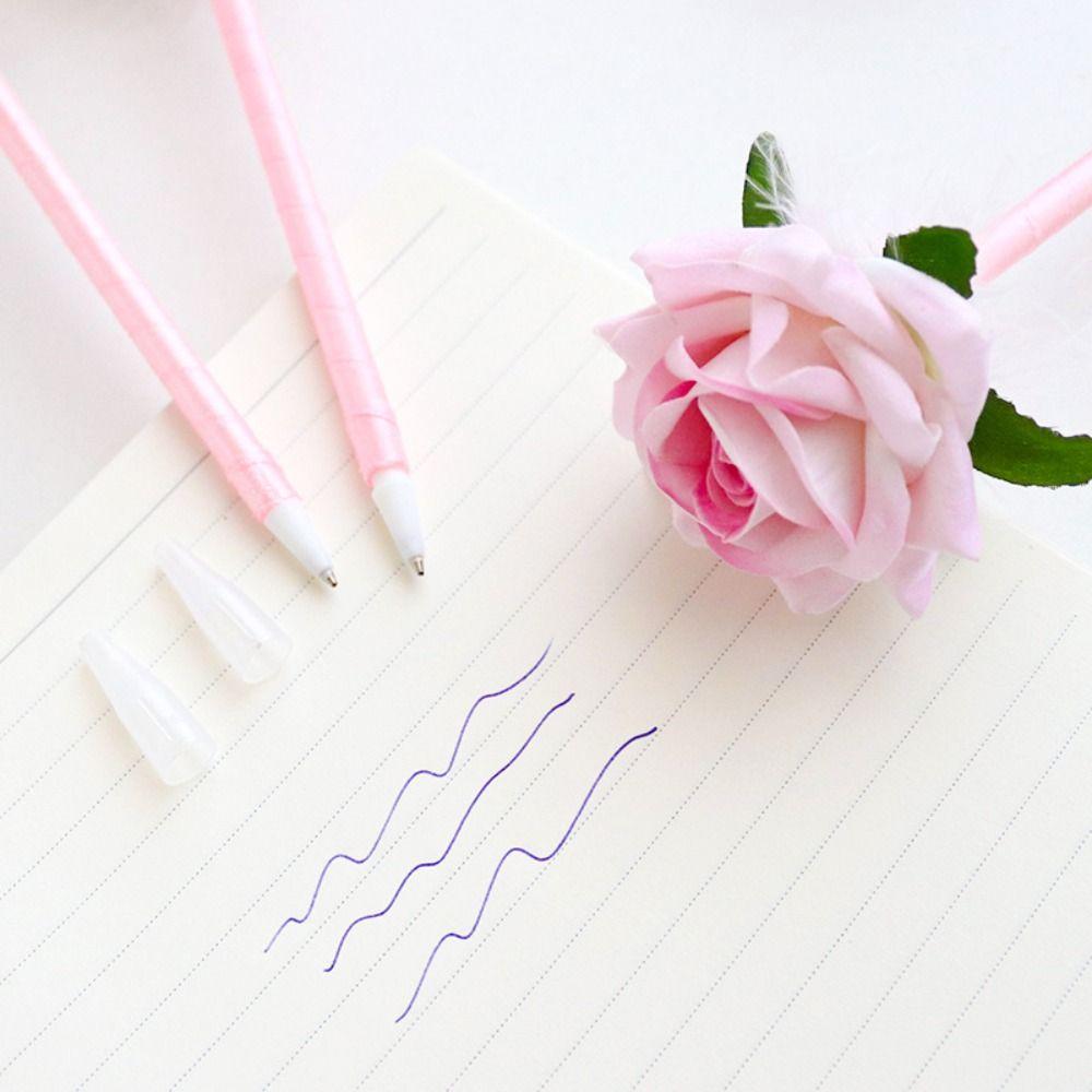 Best Wishes Rose Flower Ballpoint Pen Writing Smoothly Signature Pen Kawaii Lovely Pen Ladies