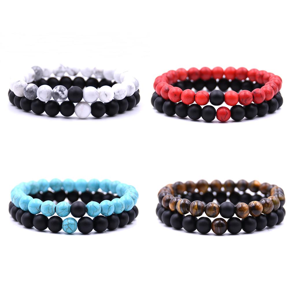 3pcs//set Naturelle Agate Pierre perles Bracelet multicouche Femmes Hommes Bracelets Bijoux