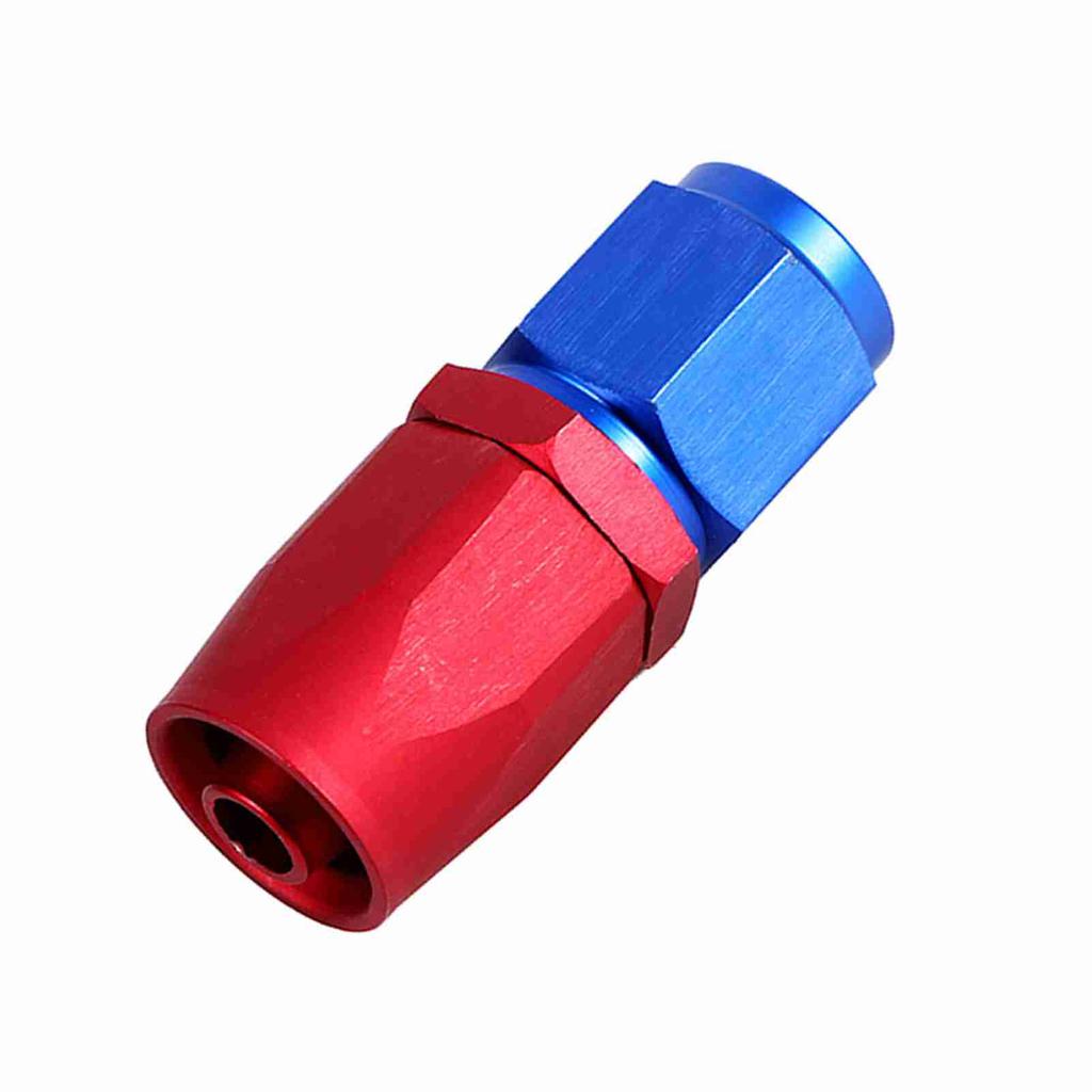 AN6 Racing Oil   Fuel Line Hose End Swivel Male Fitting Adapter Blue Red Color 0 Degree
