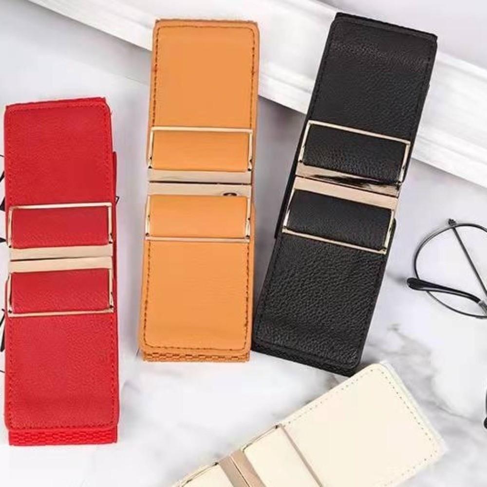 Waist Defining Elastic Wide Belts Solid Color Dress Belt Stretch Waistband  Coat Accessories