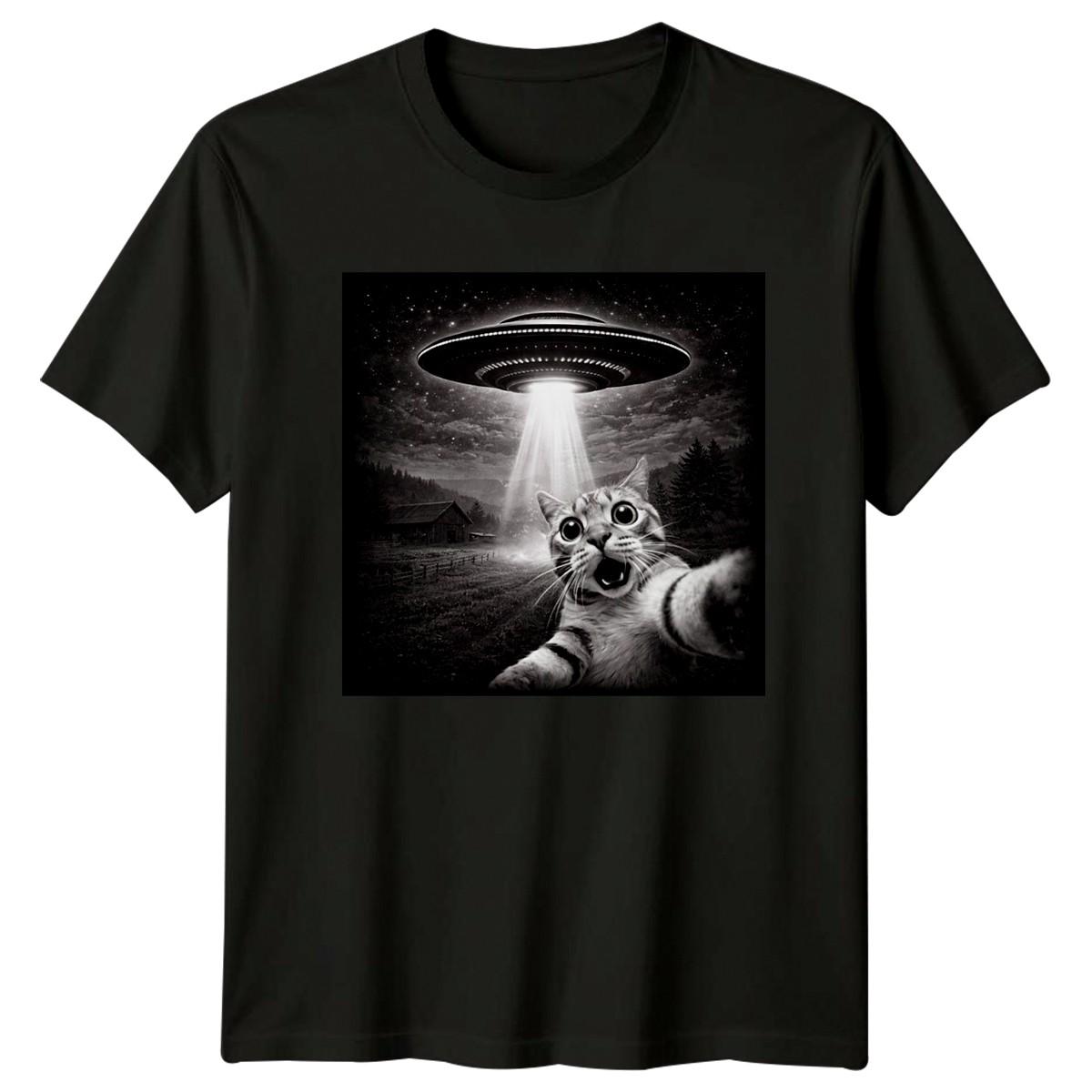 Beam Me Up Human T-Shirt UFO Alien Cat Birthday Gift For Him And Her XXXXL