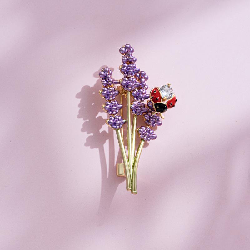 Bo Xin Yun Pastoral Romantic High-End Lavender Botanical Brooch