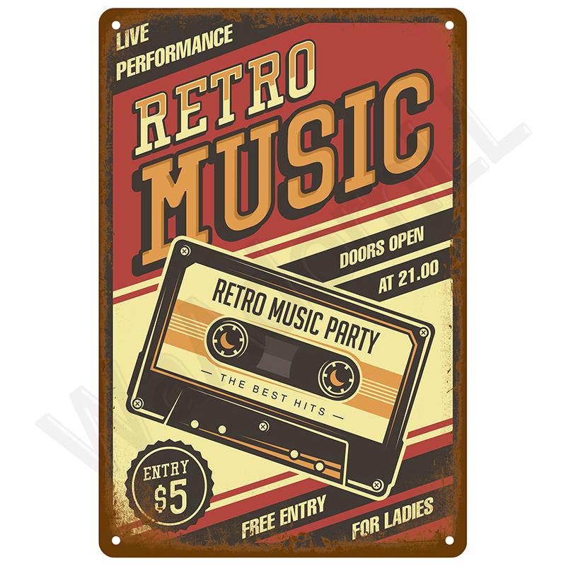 Retro Tin Sign Vintage Metal Signs Plates Posters House Interior Bathroom Wall Art Mural Aesthetic Room Home Decor Decorations