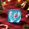 Hand Therapy Squeeze Balls Christmas Clear Cube Toy, Santa Claus Stress for Relief Toy Anxiety Reduction, Relaxation Ball Sensory Xmas Gift Calming