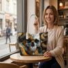 Skull Snake Pattern Tote Bag Unique Fashion Shoulder Bag for Daily Use