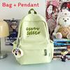 Sweet Candy Color Backpack For High School Girls With Nylon Material And Large Capacity