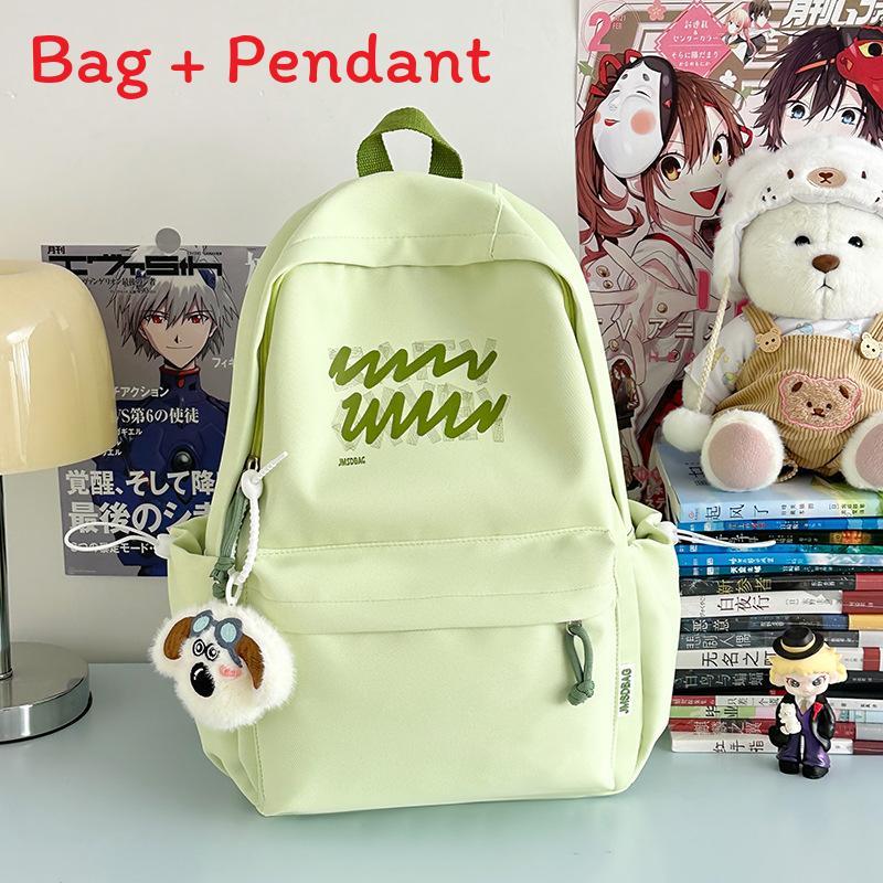 Sweet Candy Color Backpack For High School Girls With Nylon Material And Large Capacity