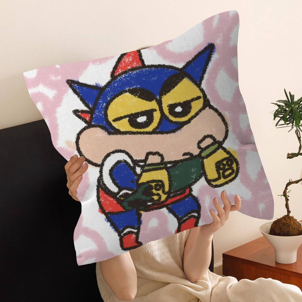 Cartoon Kawaii Anime CCrayon SShinChan Pillow Cover Sofa Cushion Cover Home Room Decoration Children Gift