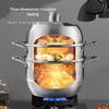 MAXCOOK 304 Stainless Steel 32cm 2-Layer Steamer Pot