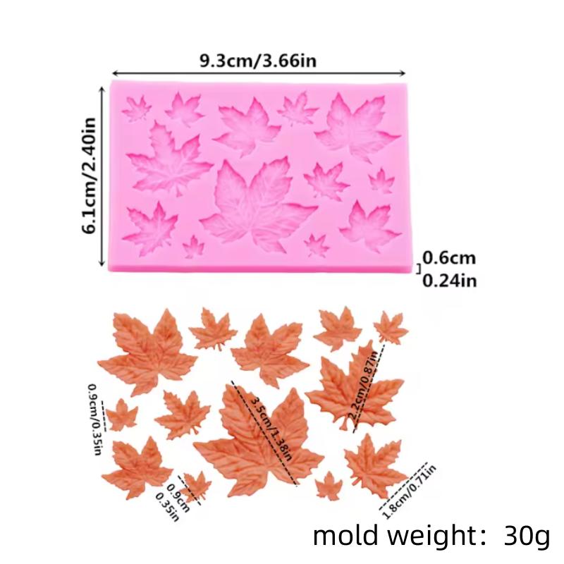 DIY Leaf Maple Leaf Silicone Mould Leaf Collection Flipping Silicone Mold Cake Decoration Moulds Resin Clay Accessories