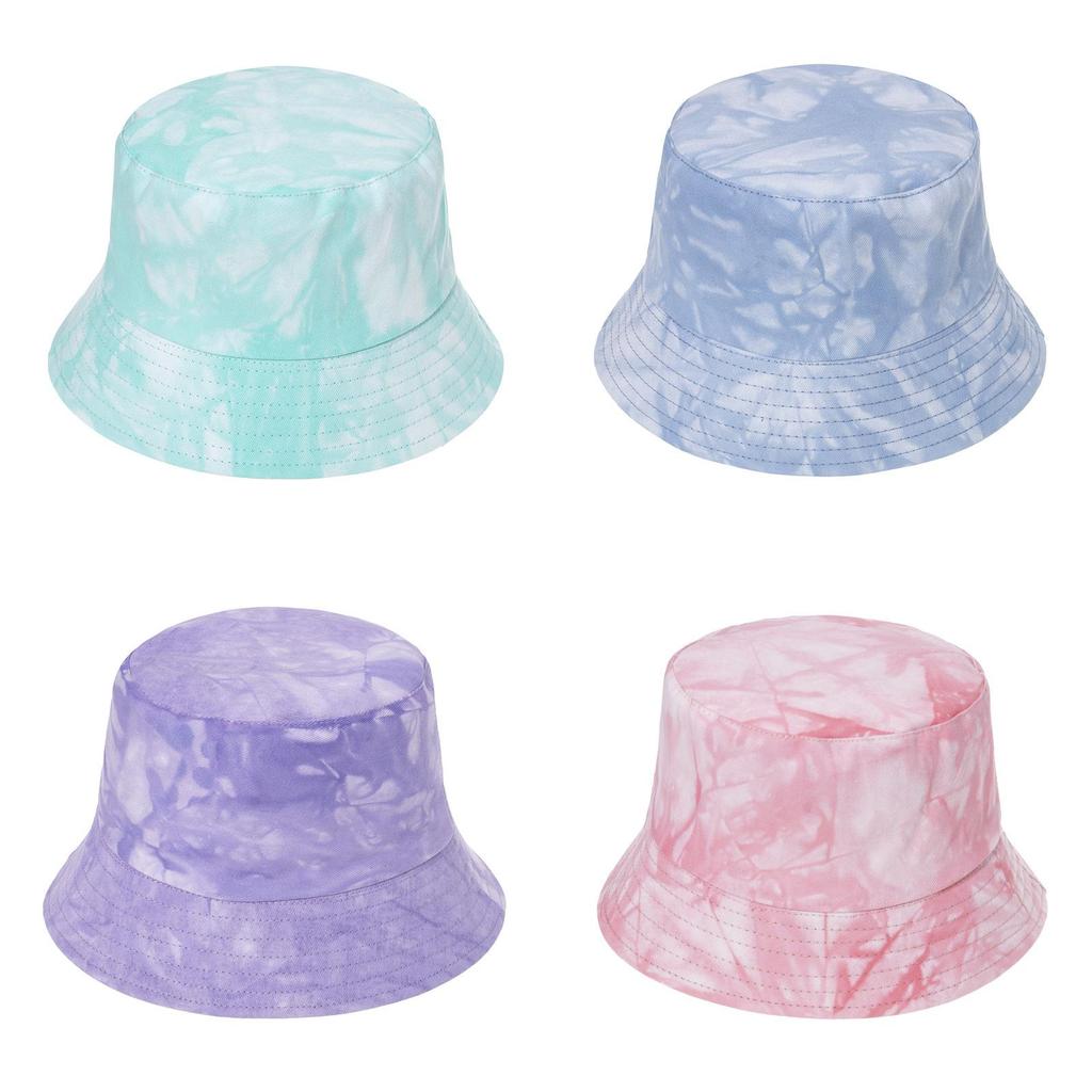 New Cross-border Tie-dye Reversible Fisherman Hat Unisex Street Fashion Bucket Hat Sun Hat