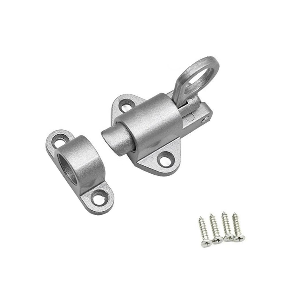1PCS Sliding Ring Door Pin Aluminum Alloy Automatic Sash Lock Fits For Door Sash Cabinet Shed Warehouse 4.13x2.36x2.17 Inches