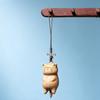 Beech Wood Carved Kitten Pendant - Cute Hanging Ornament & Creative Wooden Accessory
