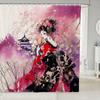 Japanese Koi Fish Shower Curtain Cherry Blossoms Bath Curtain Kids Boys Girls Botanical Flowers Floral Print Bathroom Shower