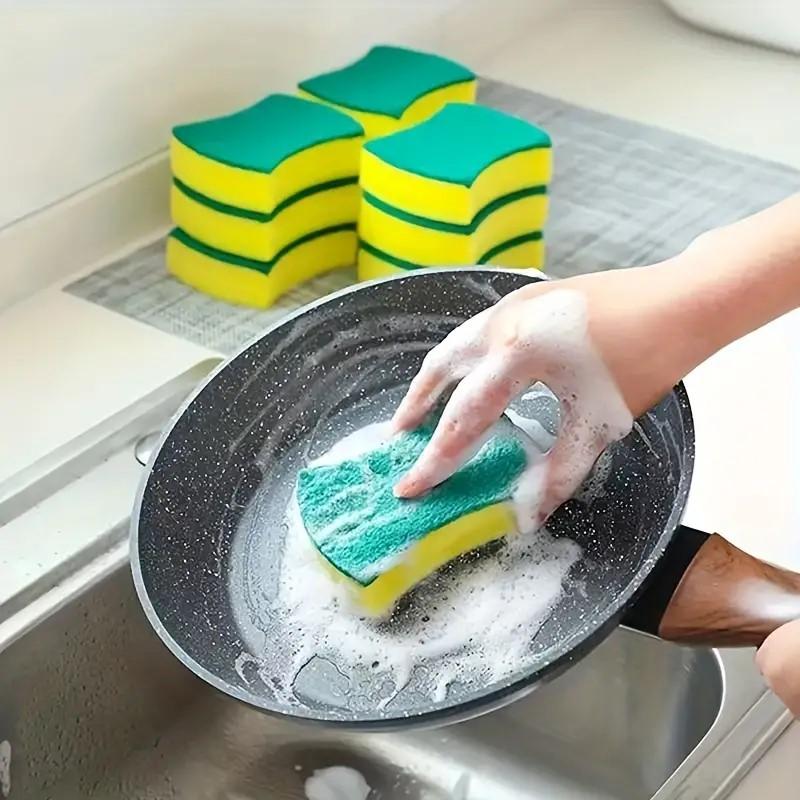 1pcs Kitchen Cleaning Sponge Dish Towel Scouring Pad Dishware Kitchen Nano Sponge Rub Pot Rust Stains Sponge Removing Kit Cleaning Brush Sponges