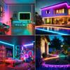 12V RGB Neon LED Strip Light Waterproof Flexible Silicone Tape with Bluetooth APP & 48-Key Remote for Home Christmas Party Decoration