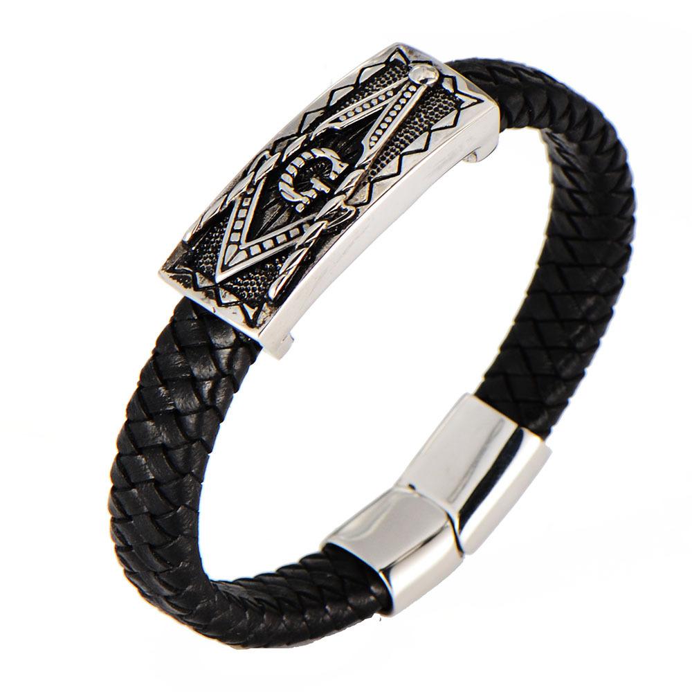 Fashion Titanium Steel Leather Rope Bracelet Men s, Stainless Steel Woven Bracelet Hand Fashion Daily Jewelry Gift Accessories