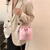 Car sewing bucket bag women's shoulder bag solid color mother bag large capacity  new fashion popular women's bag