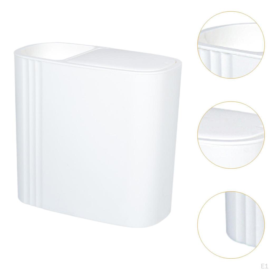 12l Bathroom Garbage Tank with Cover for Space Under The Sink