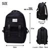 Aventura RCF-30674 Canvas Backpack Daypack with Insulated Bottle Pocket, Black