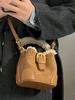 Xiaohongshu Retro Myra Cute Lambswool Bucket Bag - Small Versatile Autumn/Winter Handbag & Shoulder Bag