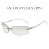 Occhiali da Sole Y2K Senza Montatura Stile Rettangolare Moda Popolare Donna Uomo Tonalità Quadrati Occhiali da Sole per Femmina Maschio Oculos Montatura in Metallo
