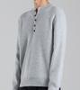 Beoteunseoul 5-Button Henley Neck Long Sleeve Knit (Melange)