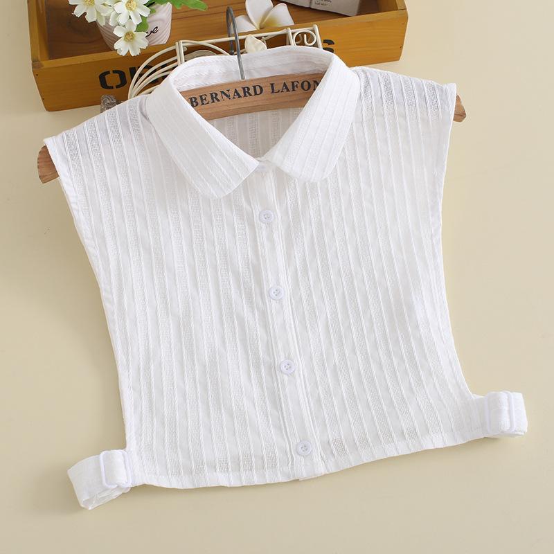 Cotton Fake Collar Women'S Shirt Decorative Fake Collar Wooden Ear Edge Jacquard Fake Collar White Shirt Fake Collar Women B343