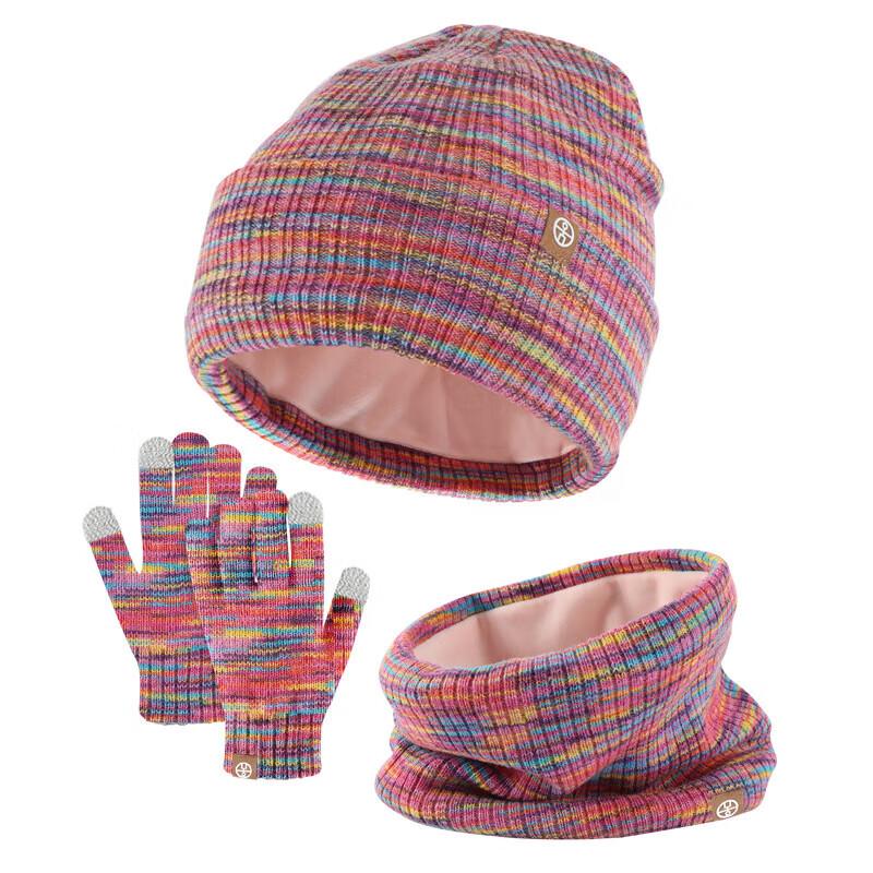 Xihong Winter Kinder Strickmütze, Schal & Handschuhe 3-teiliges Set