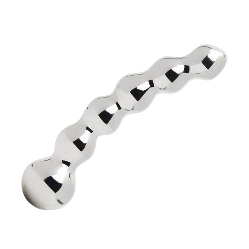 Stainless Steel Double Large Butt Plug Fake Dildo G Spot Metal Anal Beads Plug P-spot Prostate Massager Stick Vaginal Sex Toy